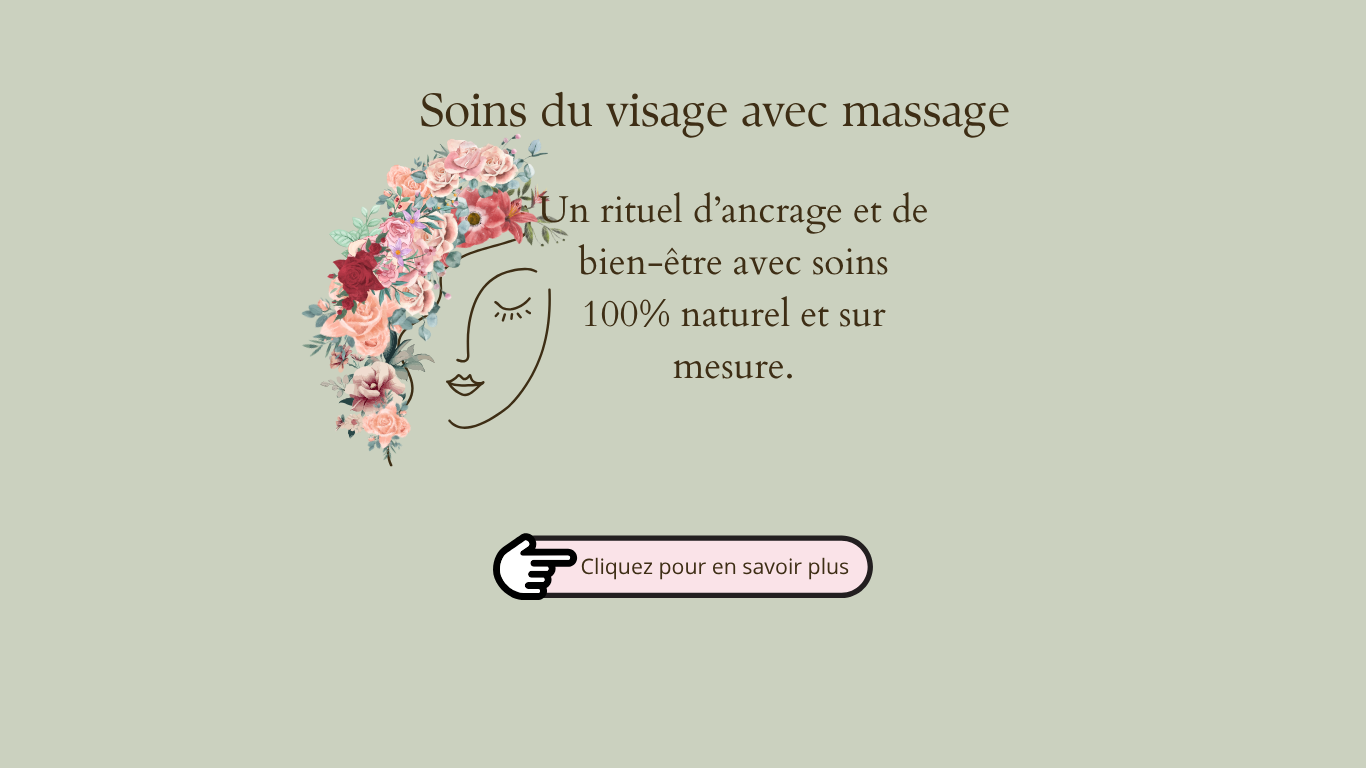 Soin du visage holistique et rituel de pleine conscience pour l'ancrage et la détente.